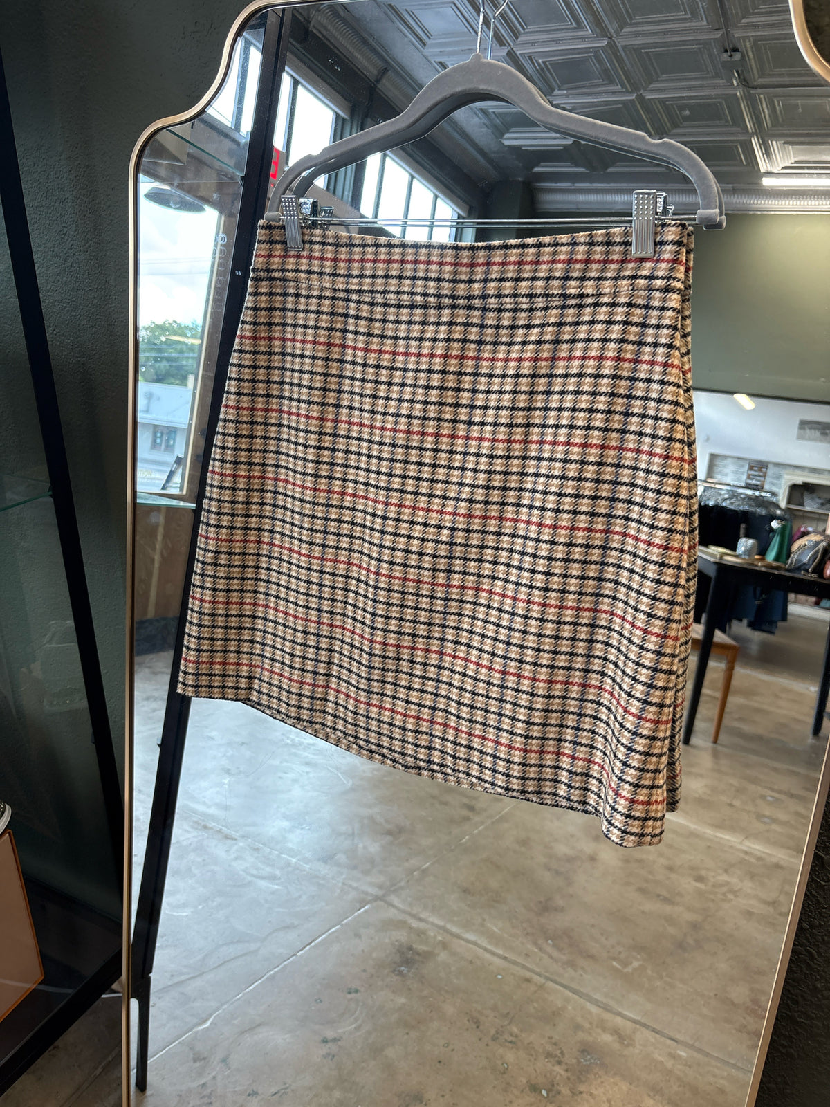 j crew Size 10 black/tan/white Skirt