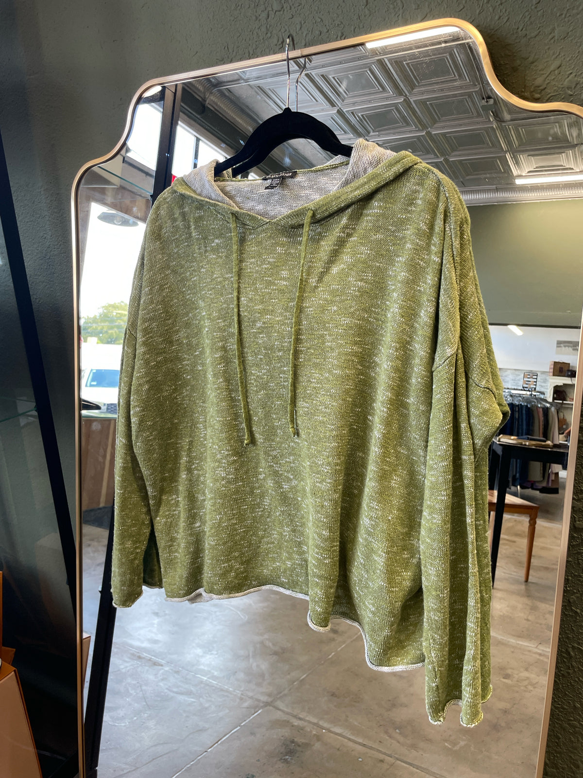 EILEEN FISHER Size M Green Sweatshirt/Hoodie