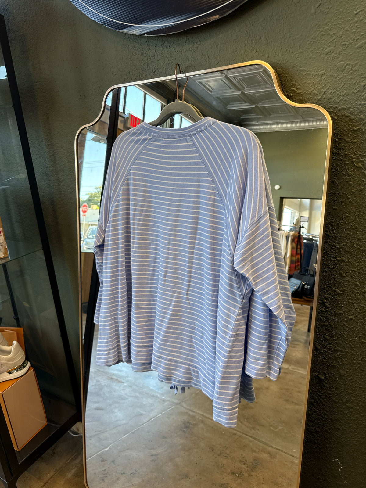 J Jill Size XL Blue/White Top