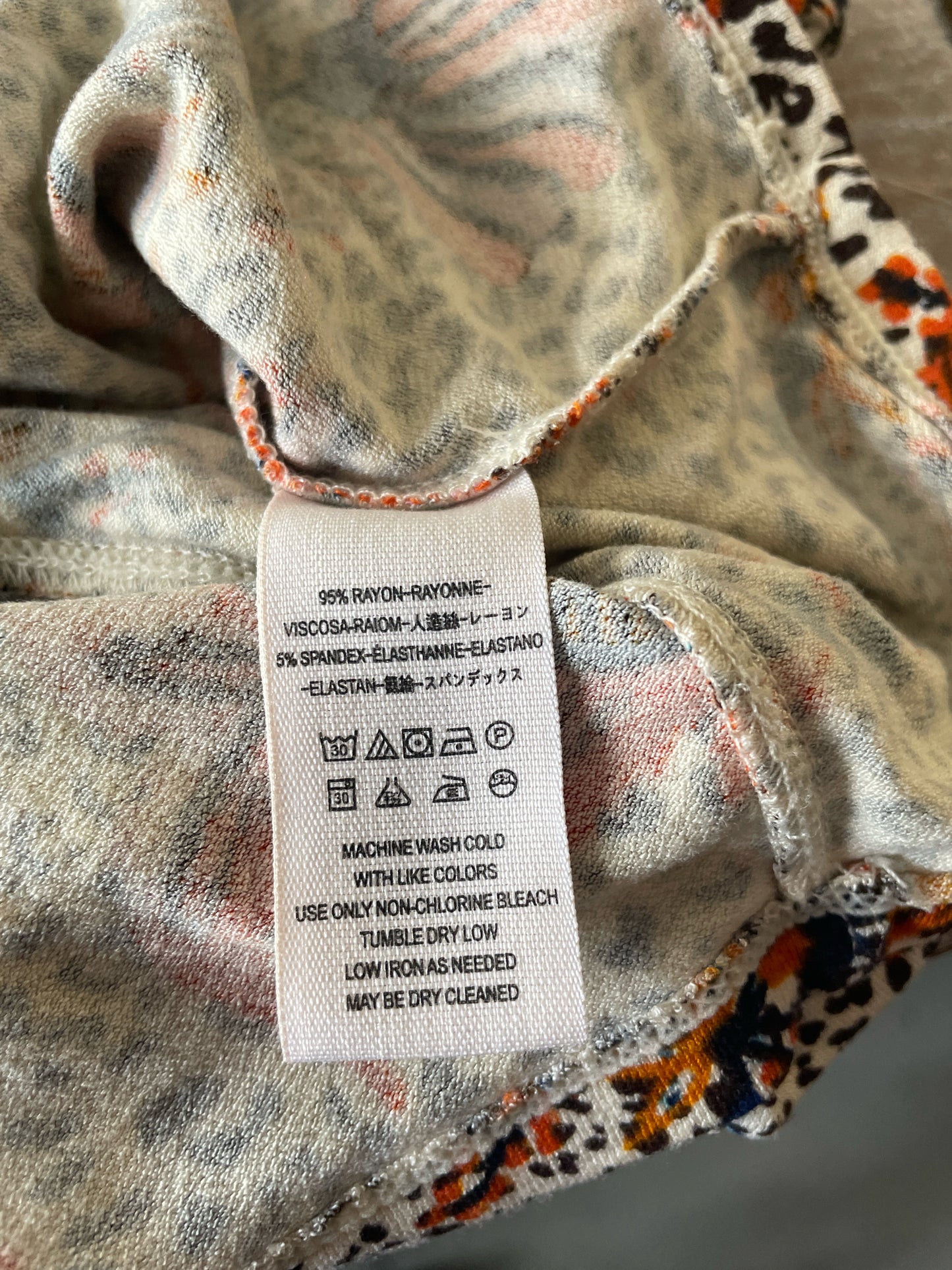 free people Size M Animal Print/Floral Top