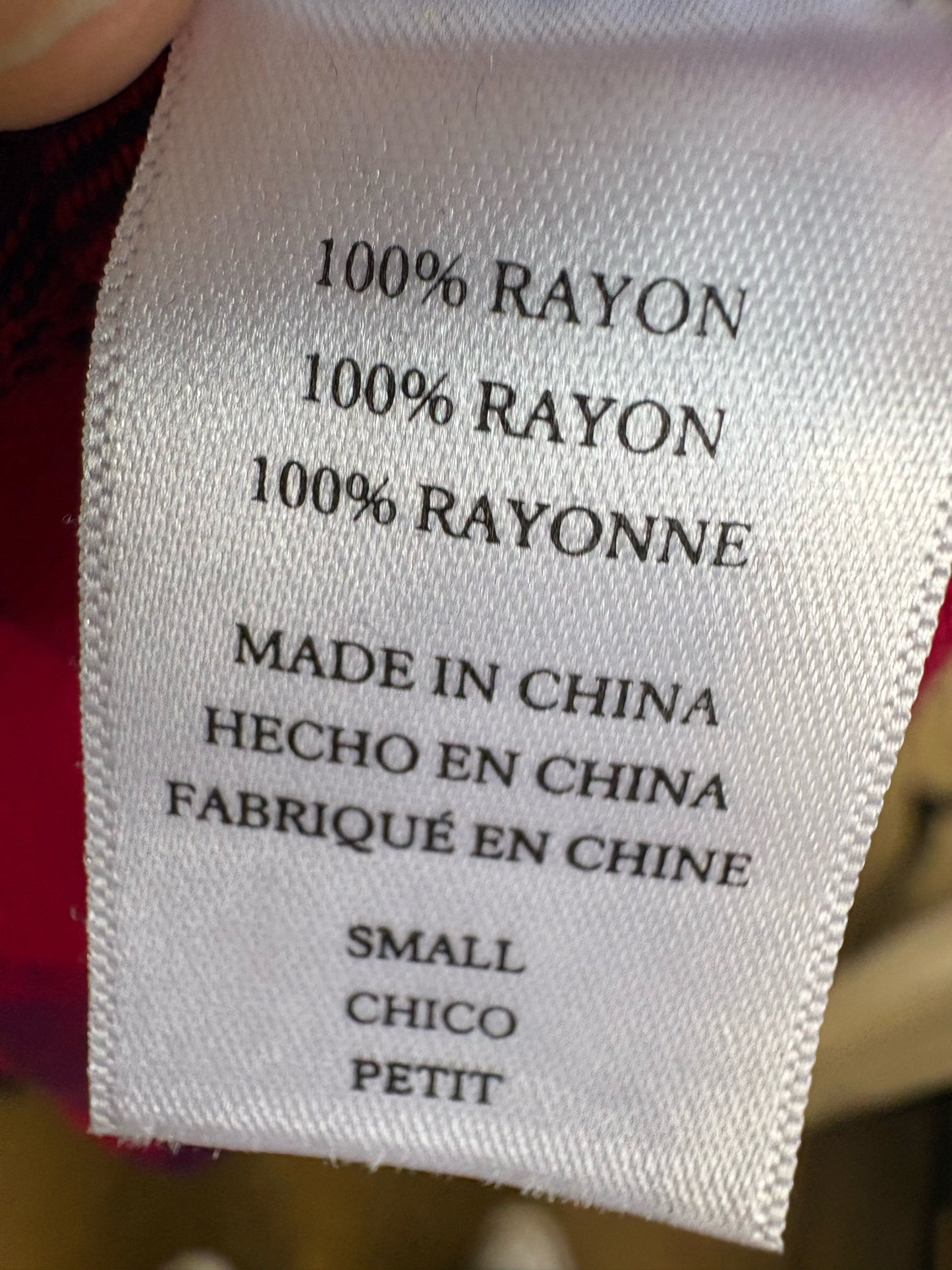 Rails Size S Red/Blue Plaid Dress