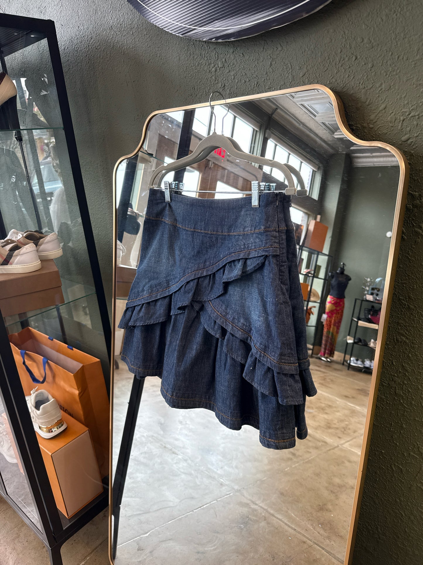 Tasha Polizzi Size S Denim Skirt