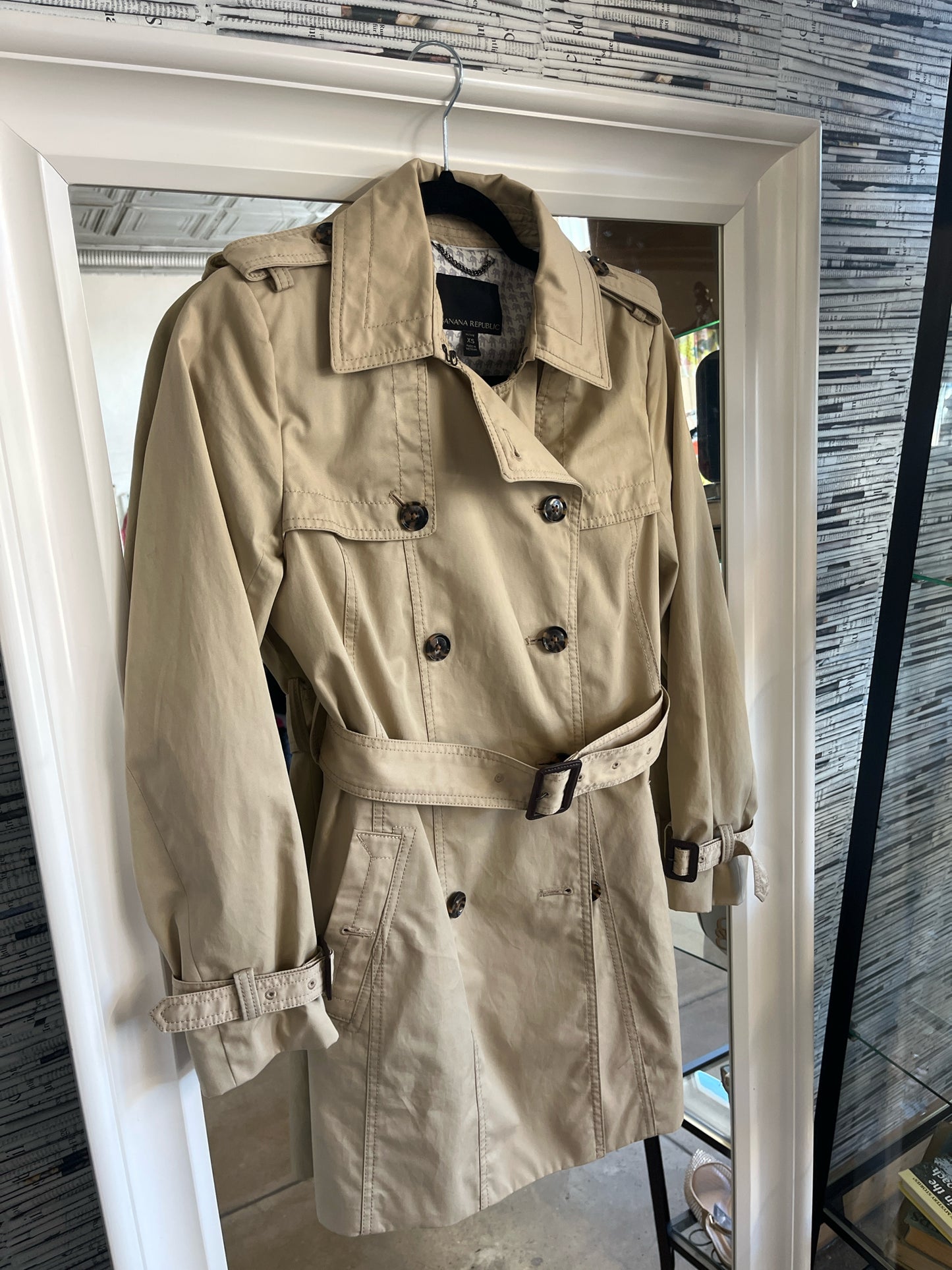 BANANA REP. Size XS Tan trenchcoat Coat
