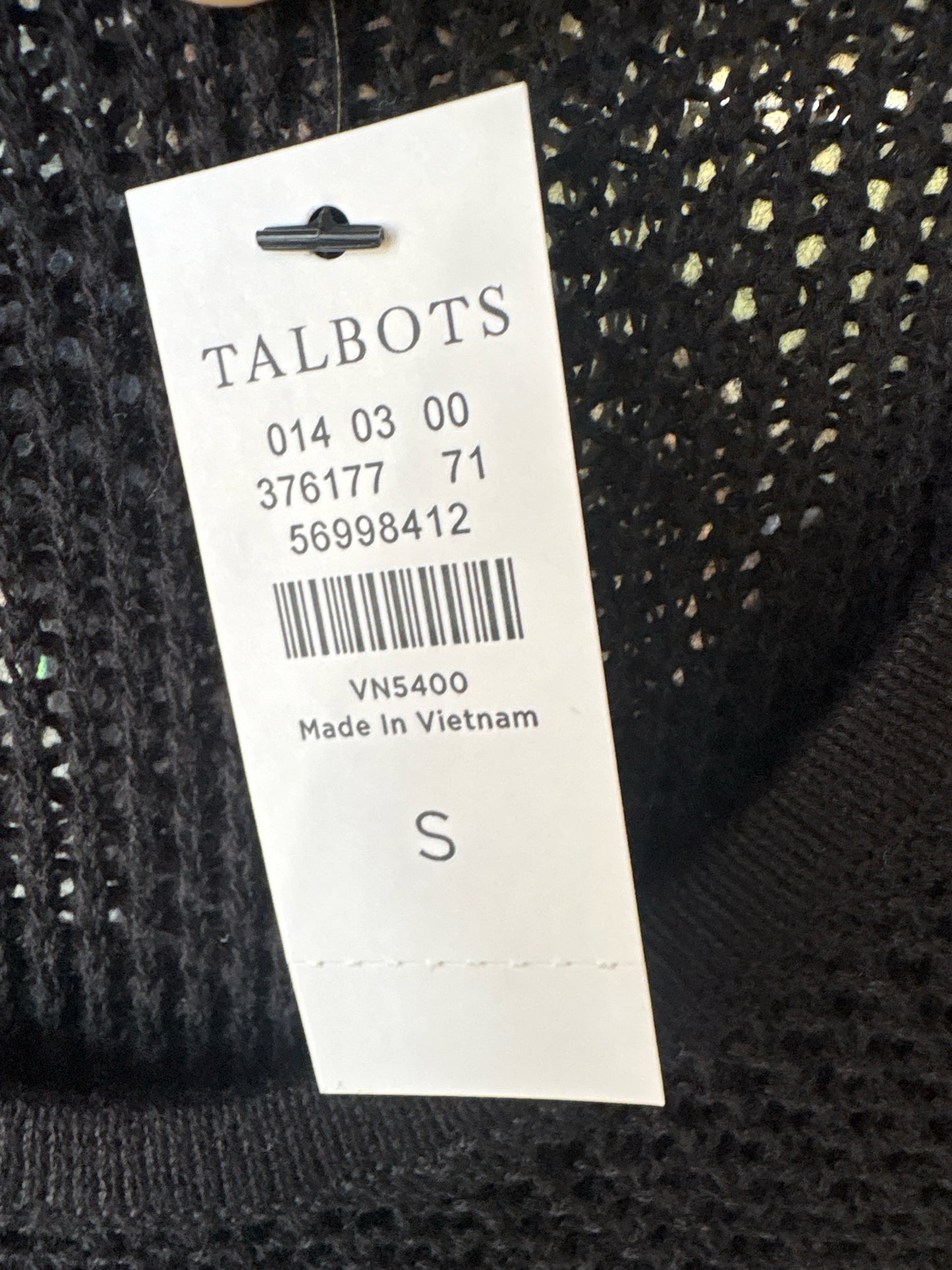TALBOTS Size S Black Dress/Cover Up