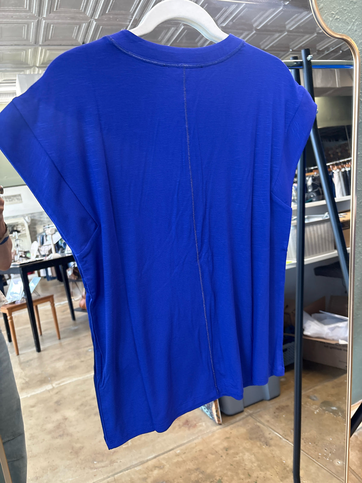 White House Black Market Size S Blue Top