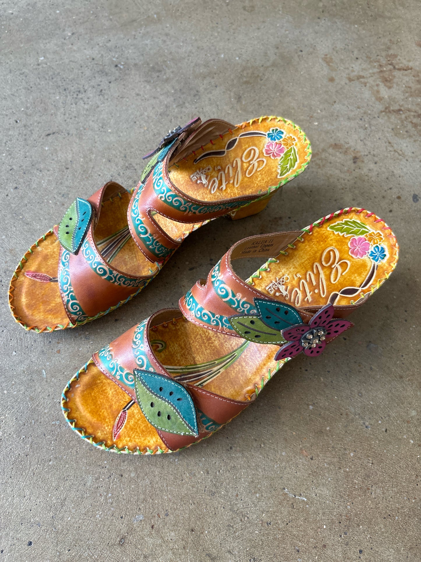 Corky's Shoe Size 11 yellow + multi Wedge