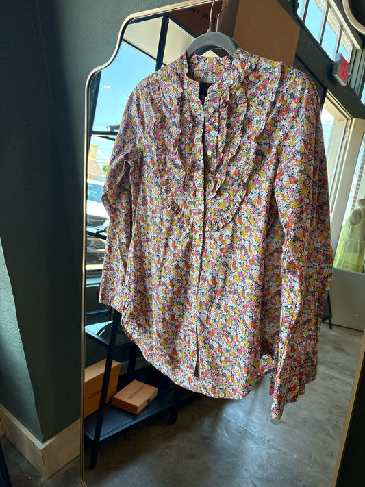 J. CREW Size XXS multi Floral Top