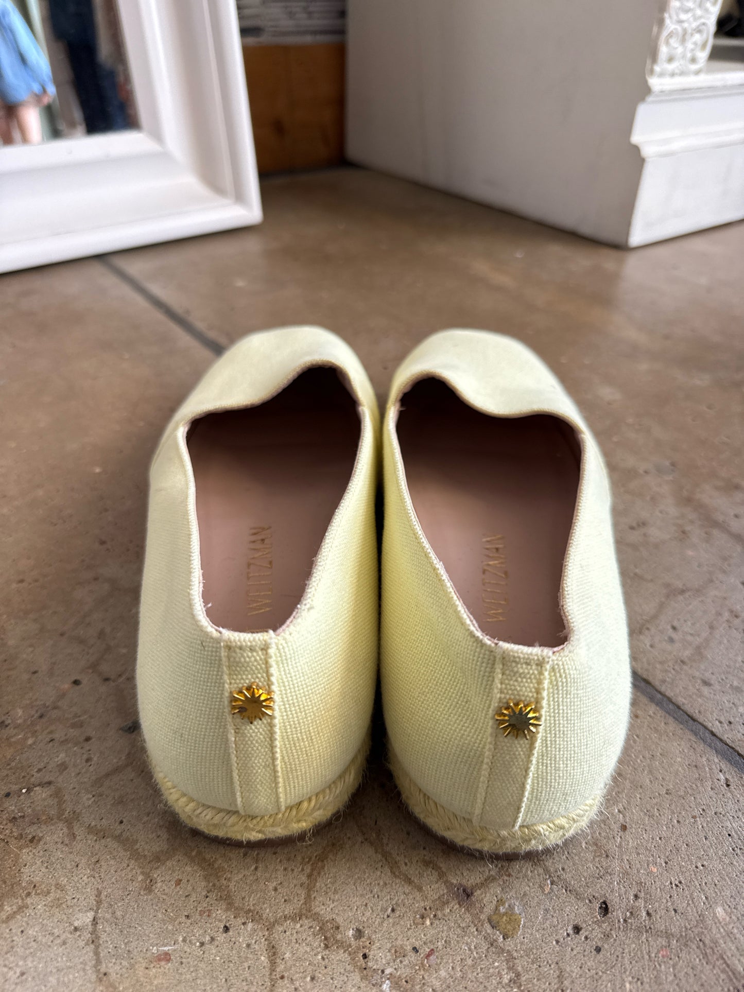 Stuart Weitzman Shoe Size 10.5 Yellow Flats