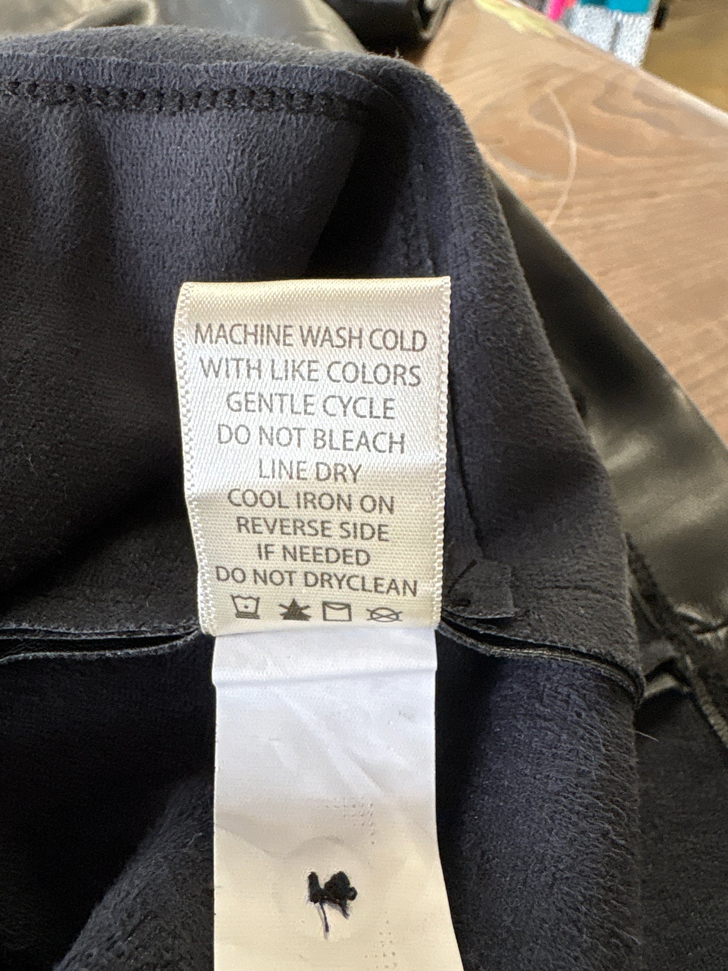 Max Studio Size L Black Leather Dress