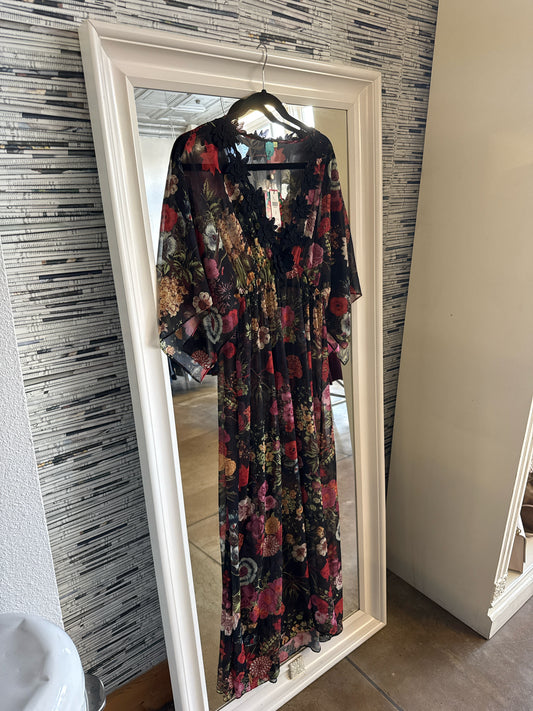 Farm for Anthropologie Size S black/floral Dress