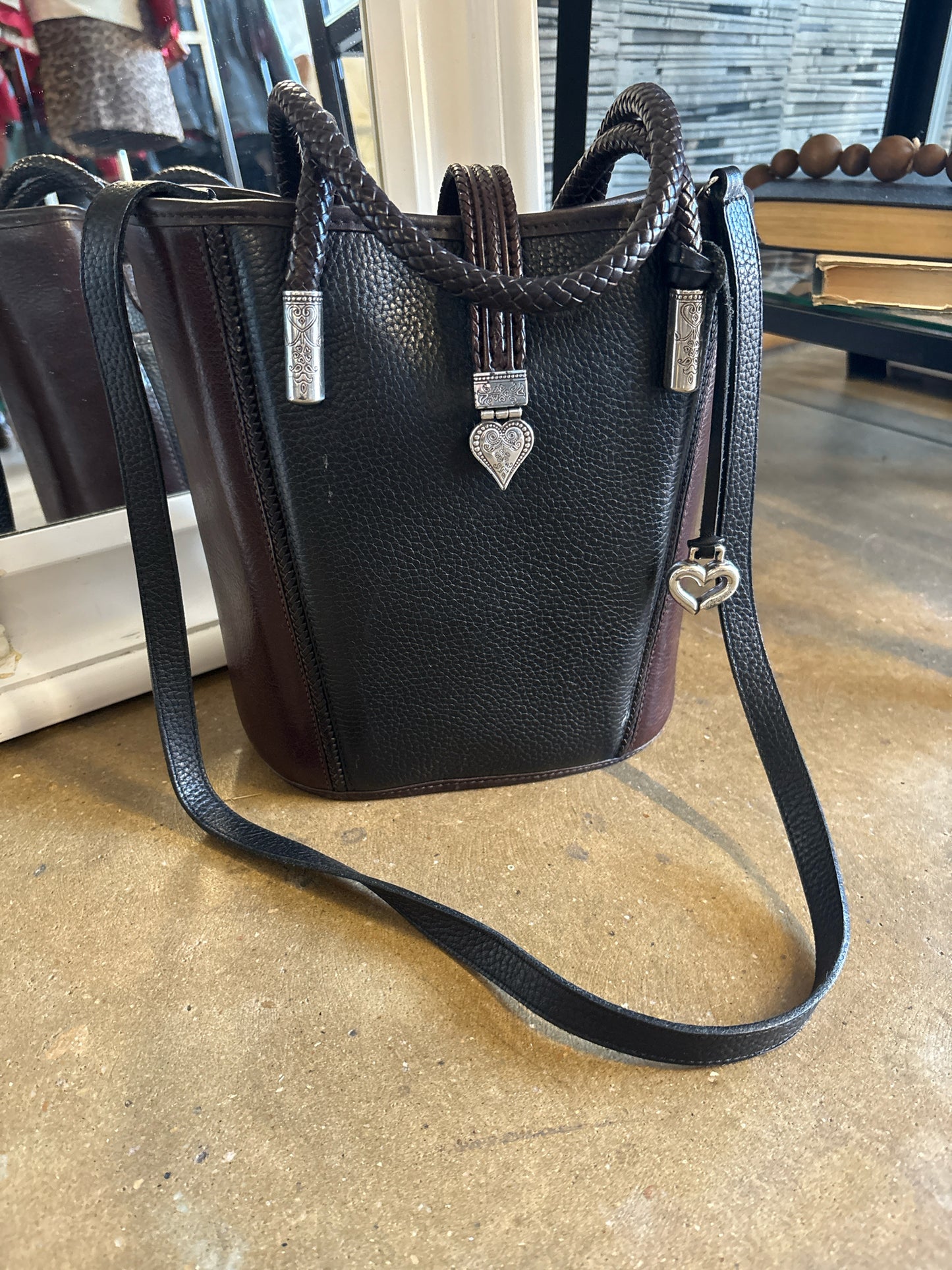 Brighton Black/Brown PEBBLED Bag