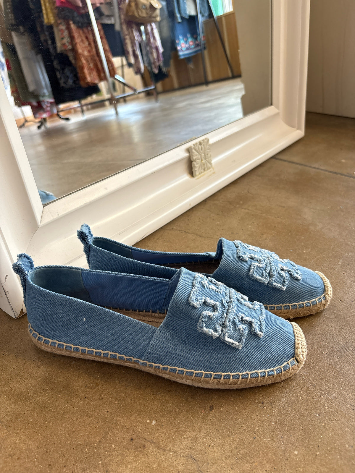 Tory Burch Shoe Size 8.5 Denim Flats