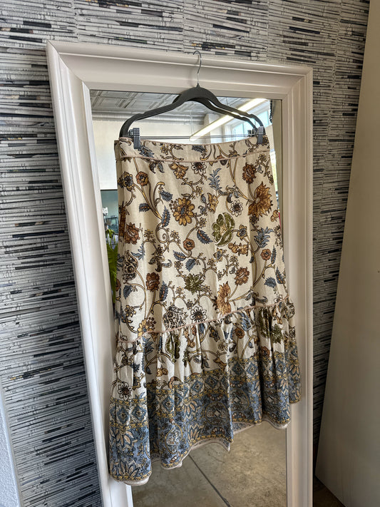 Calypso St. Barth Size XL Cream Skirt