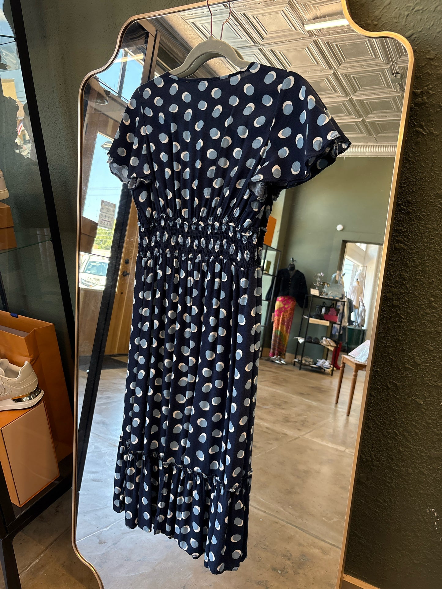 ANN TAYLOR Size XSP Blue + light blue + white Dress