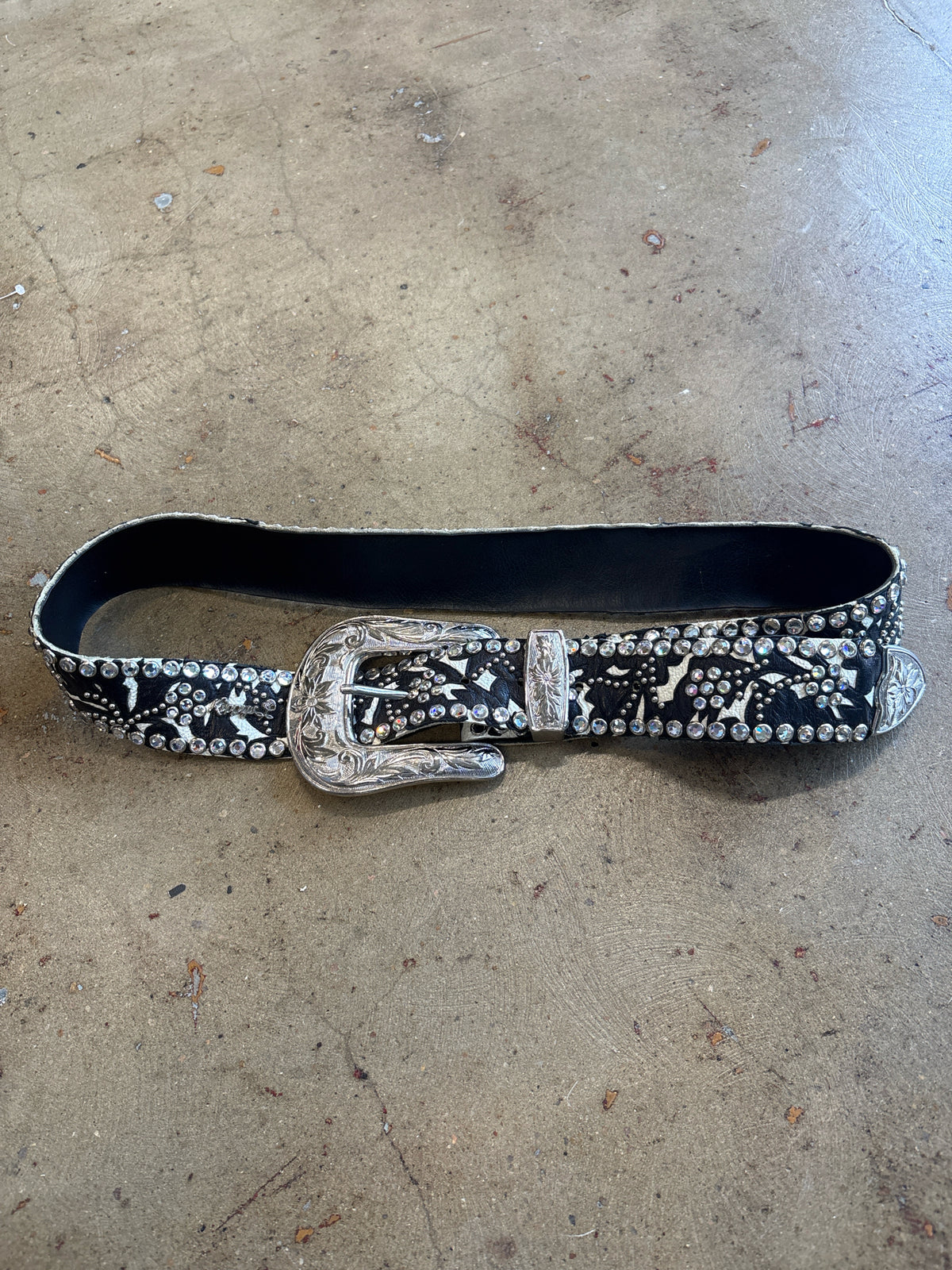 KIPPYS Black Rhinestone Belt