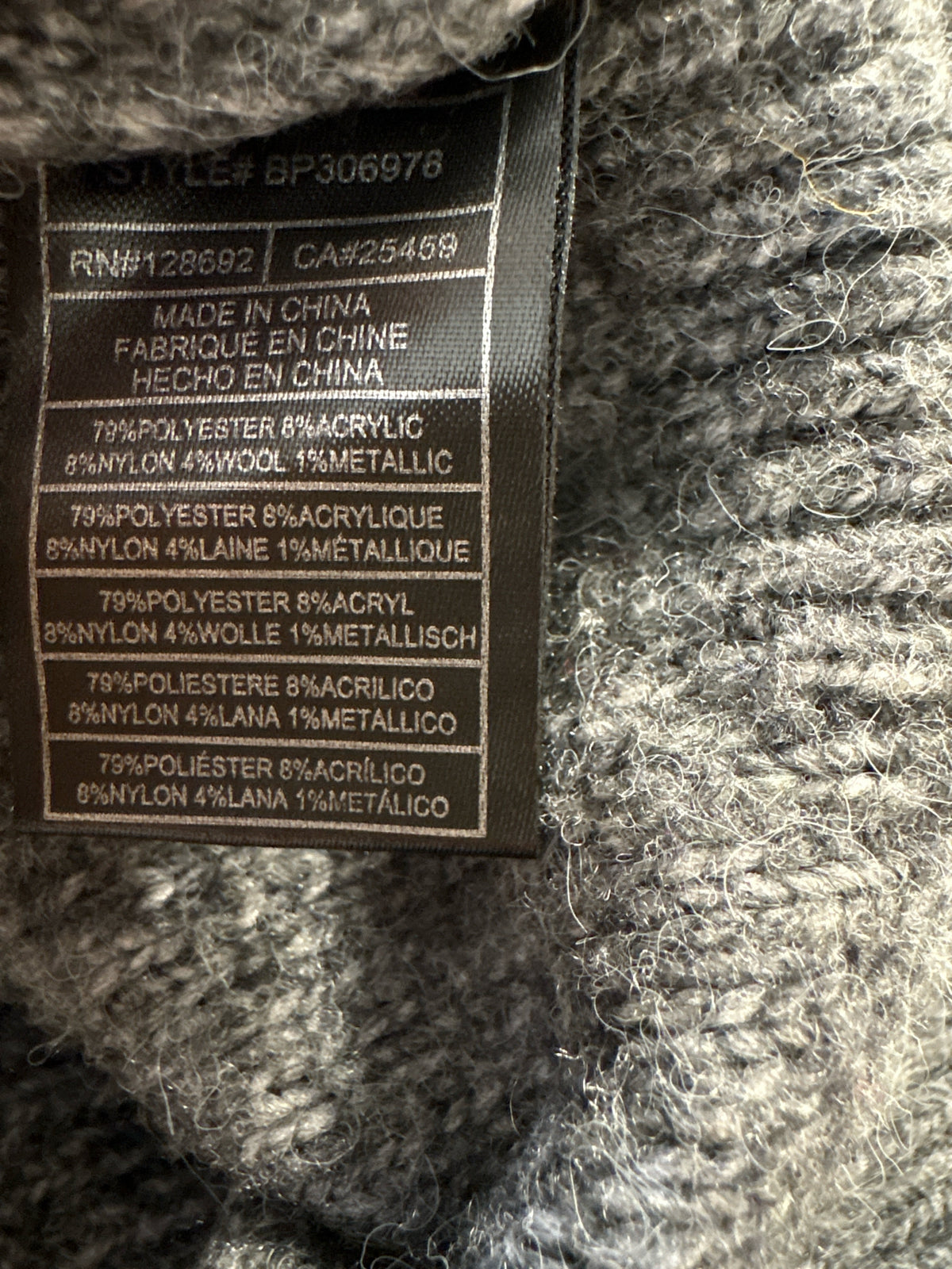 Steve Madden Size L Gray Stripe/multi Sweater