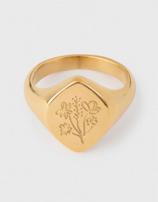 Elevated Faith Gold Floral Ring 6