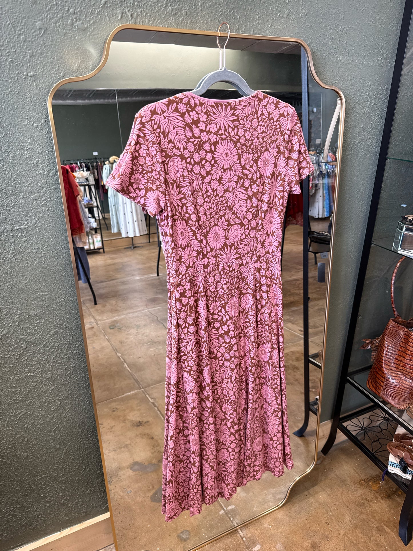 Boden Size 6 Pink/Brown Dress