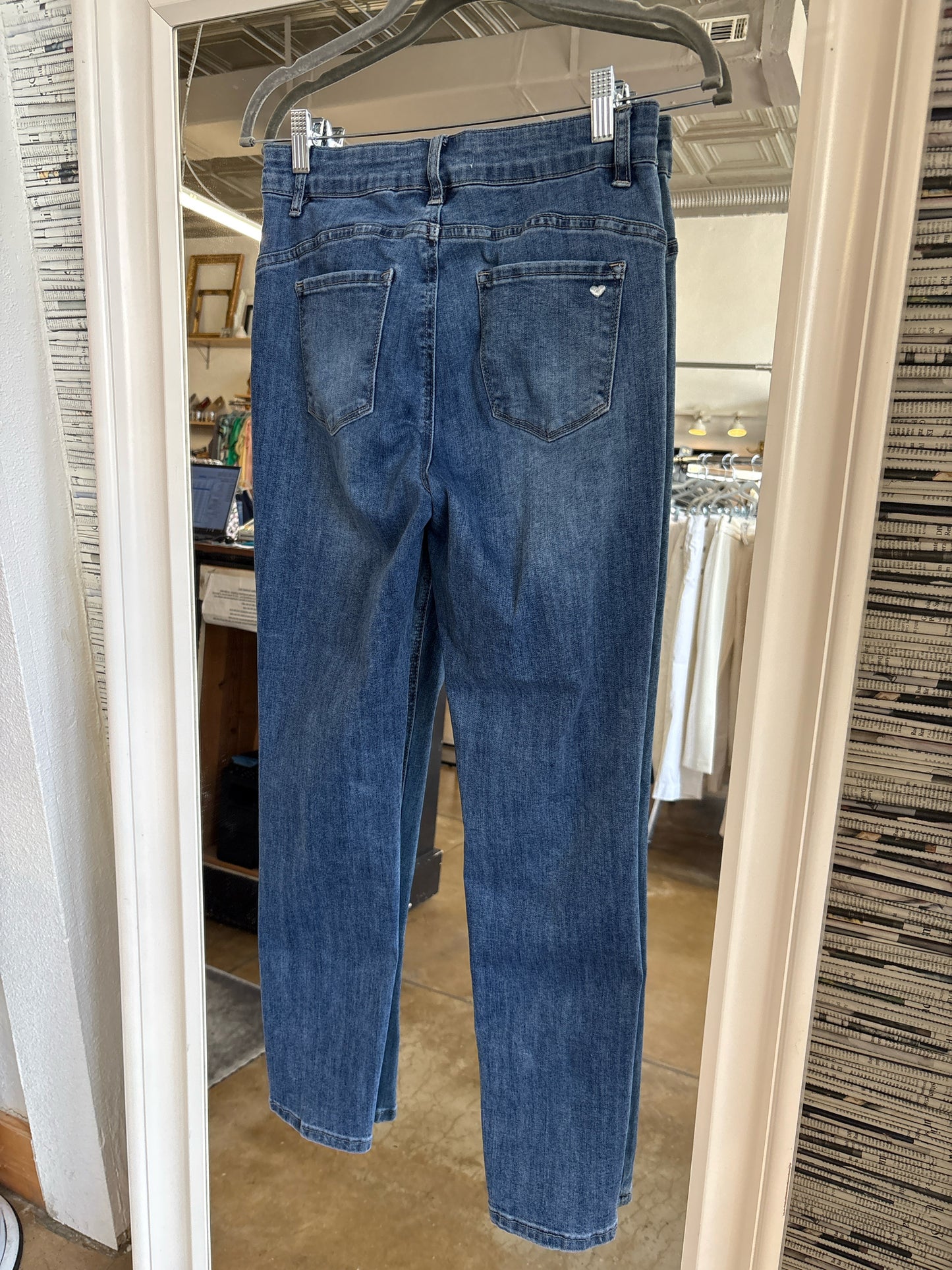 Charlie B Size 4 Denim Hearts Jeans