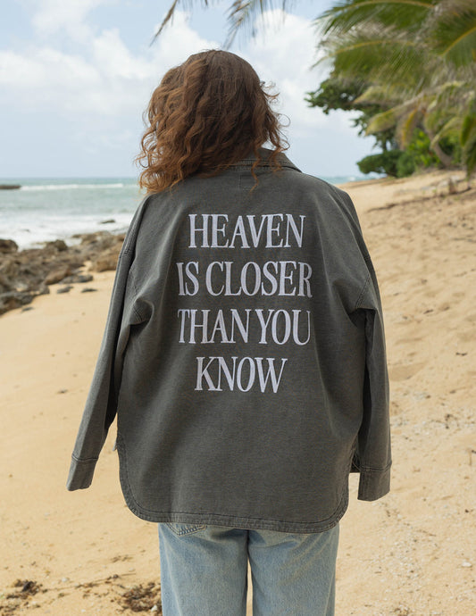 Elevated Faith Size M Black/Gray Shacket