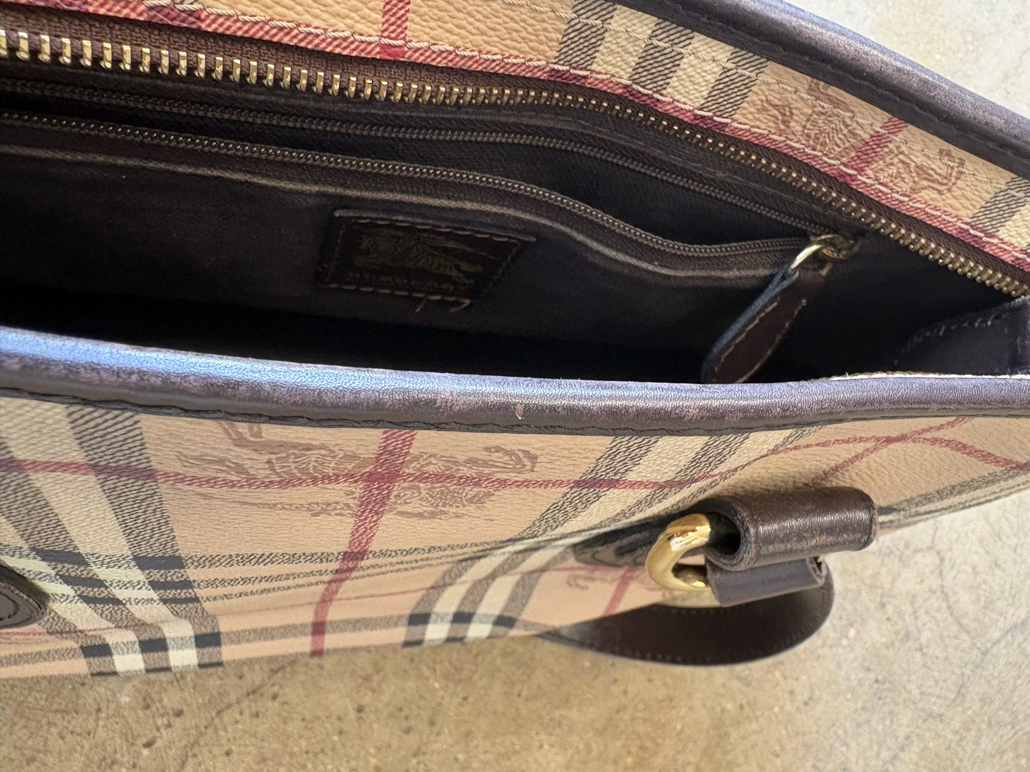 burberry Cream/multi Plaid Bag