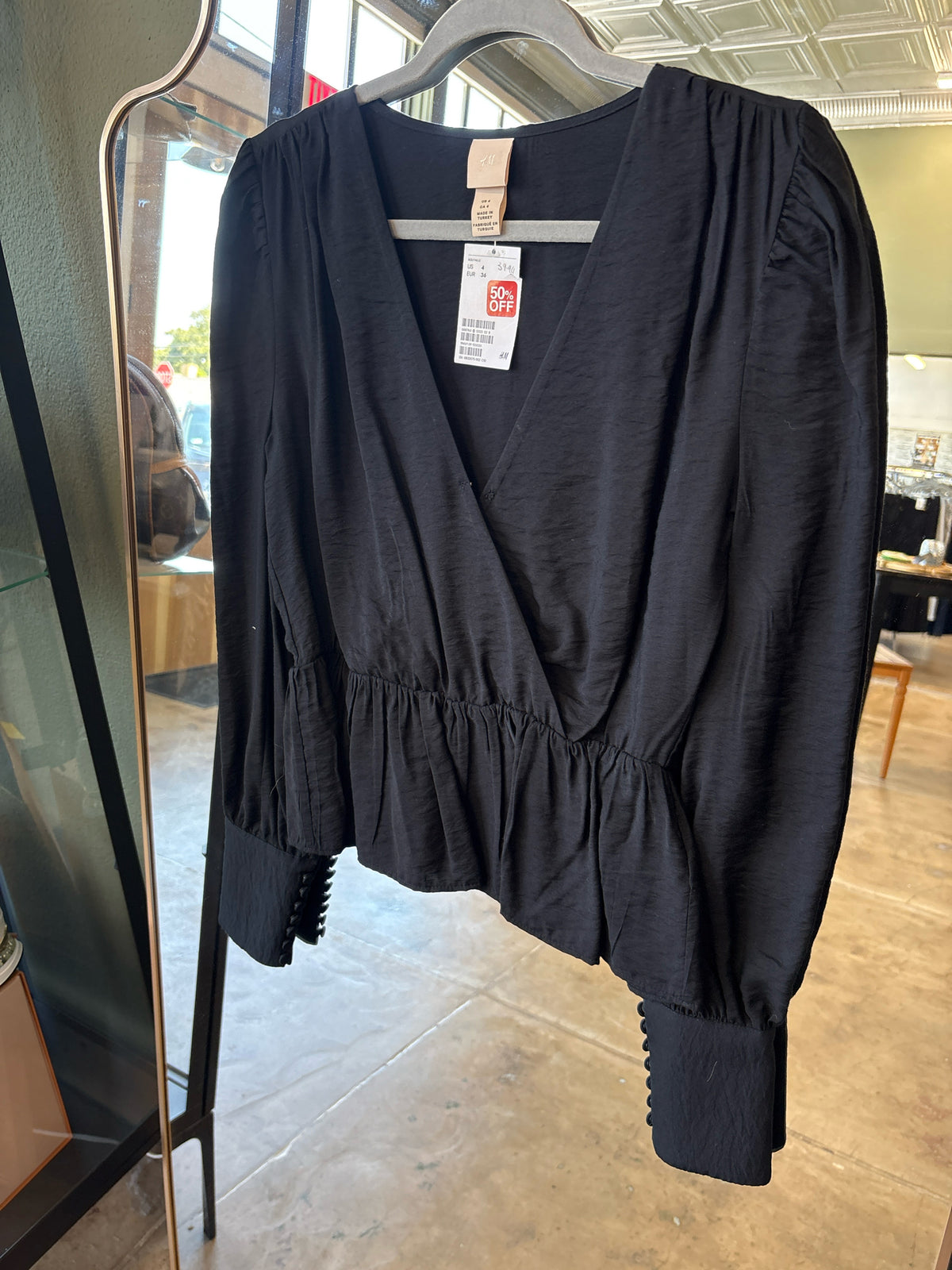 H & M Size 4 Black Top