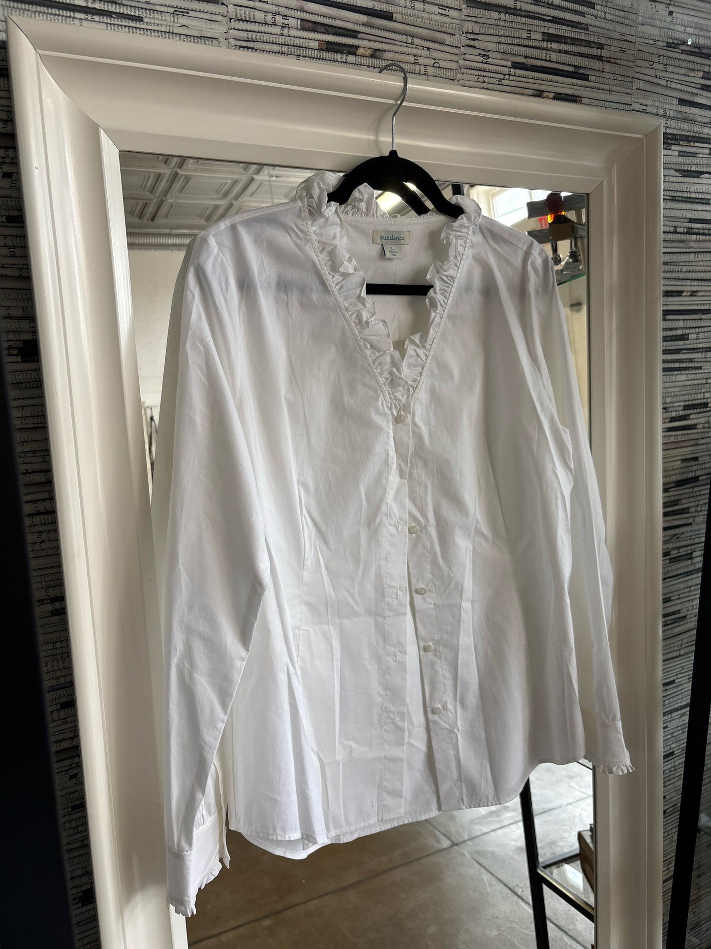 sundance Size L White Long sleeve Top