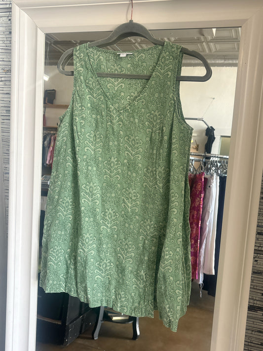 J Jill Size S Green Floreats Tunic