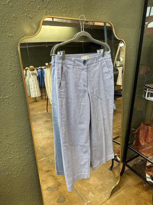 TALBOTS Size 8 Blue/White Pants