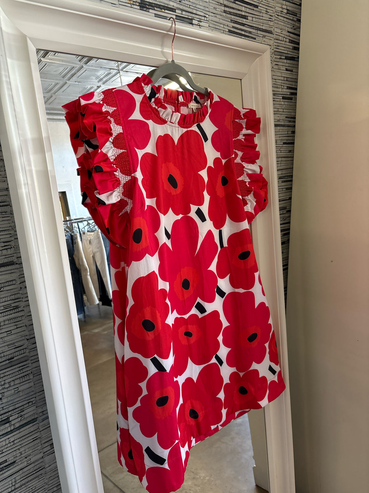 Jodifl Size L Red Print Dress