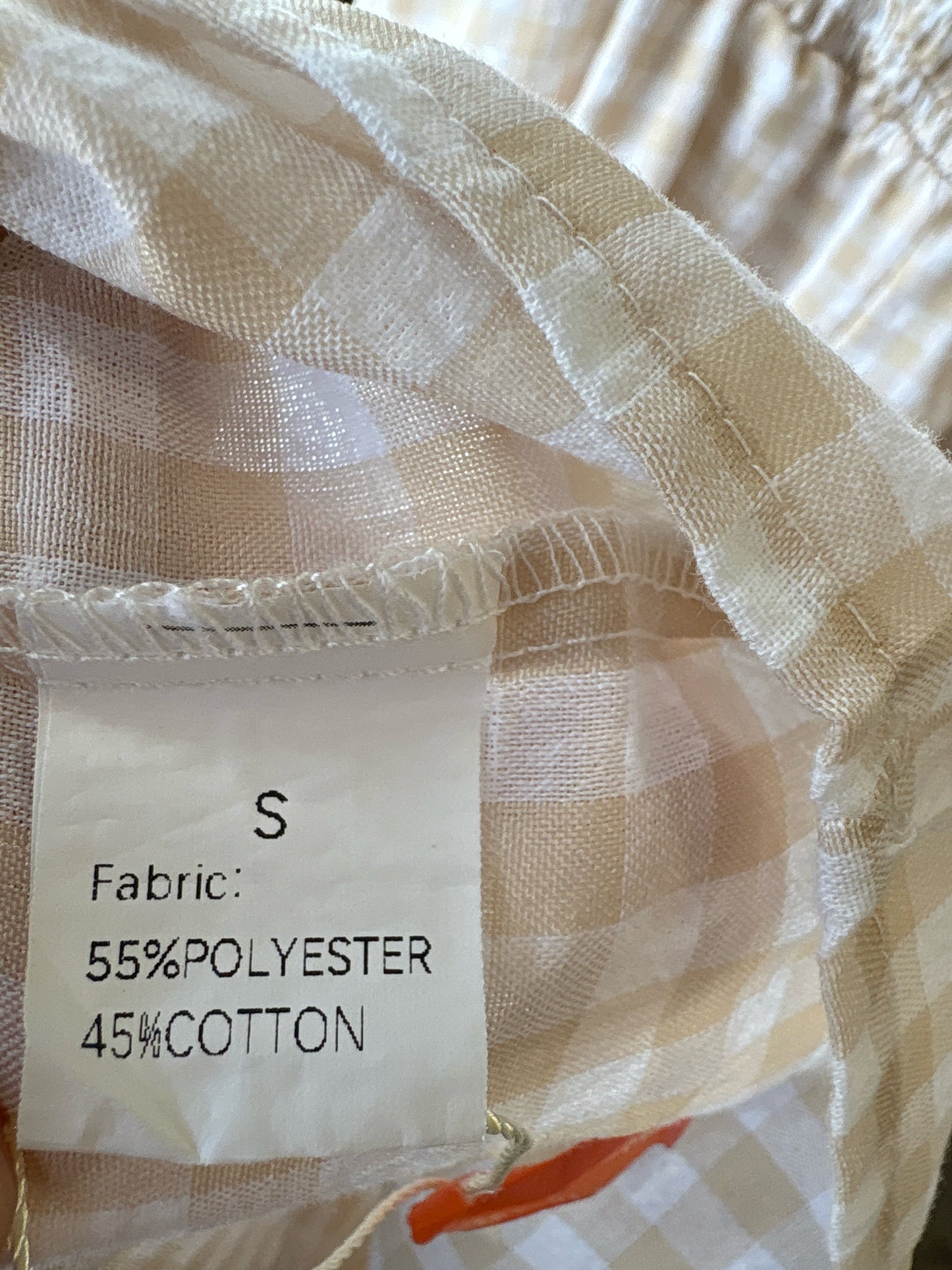 Ivory/Cream Checkered Dress