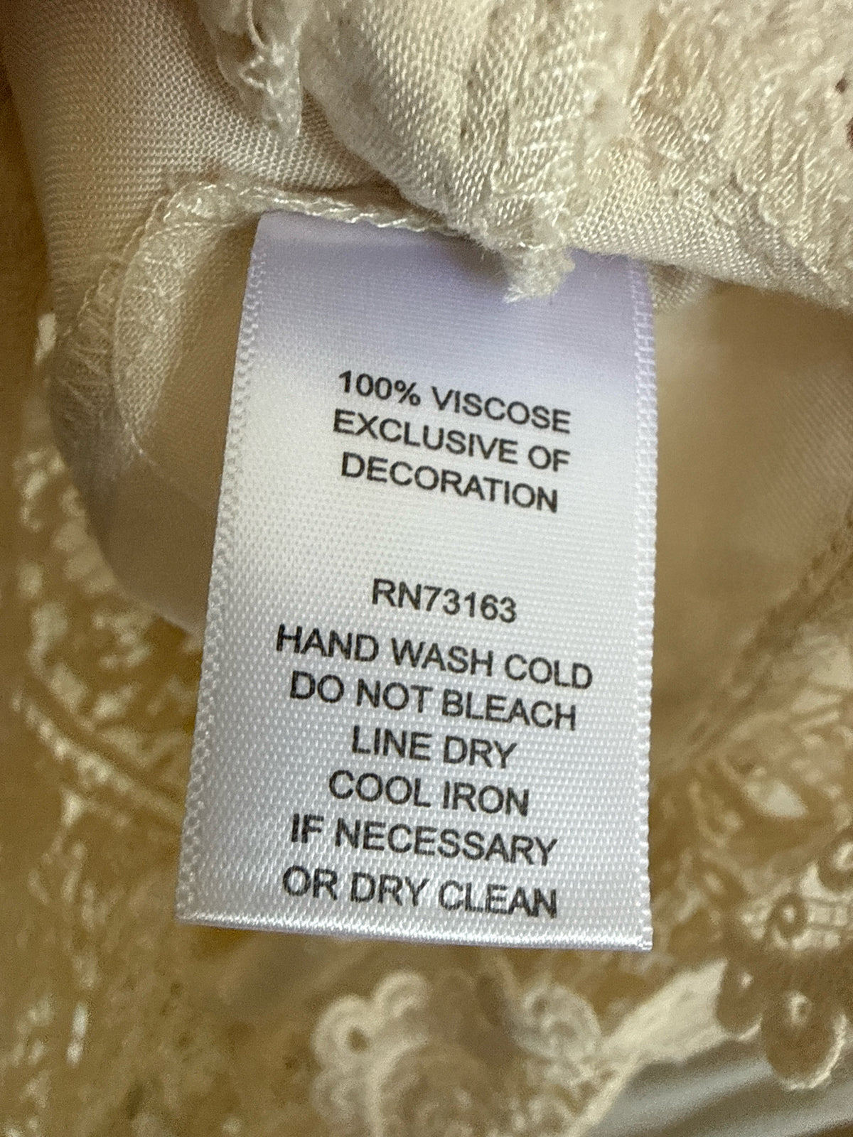 Cupio Size M Cream Dress