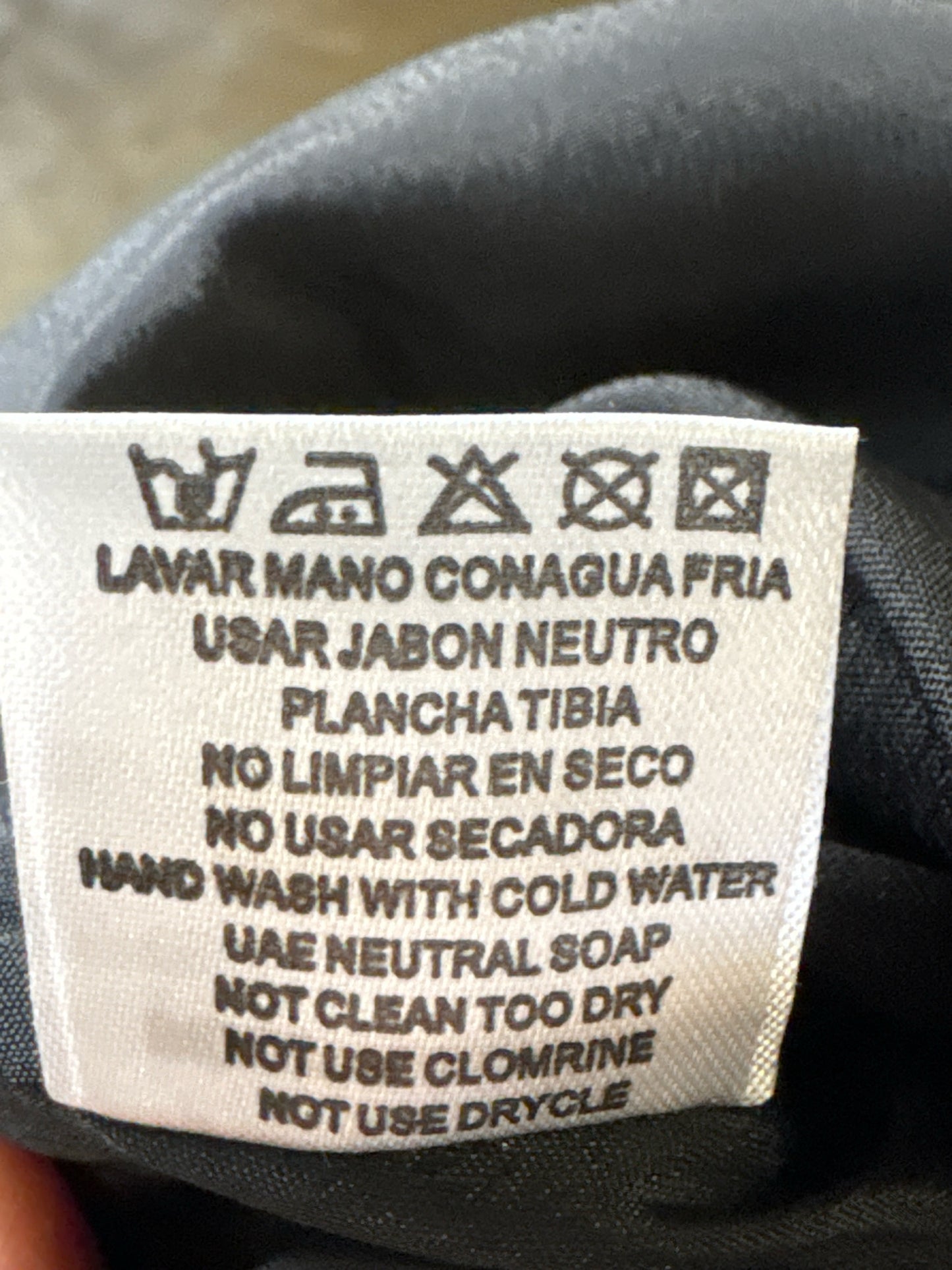 D & R Size S Black/Cream Embroidered Dress