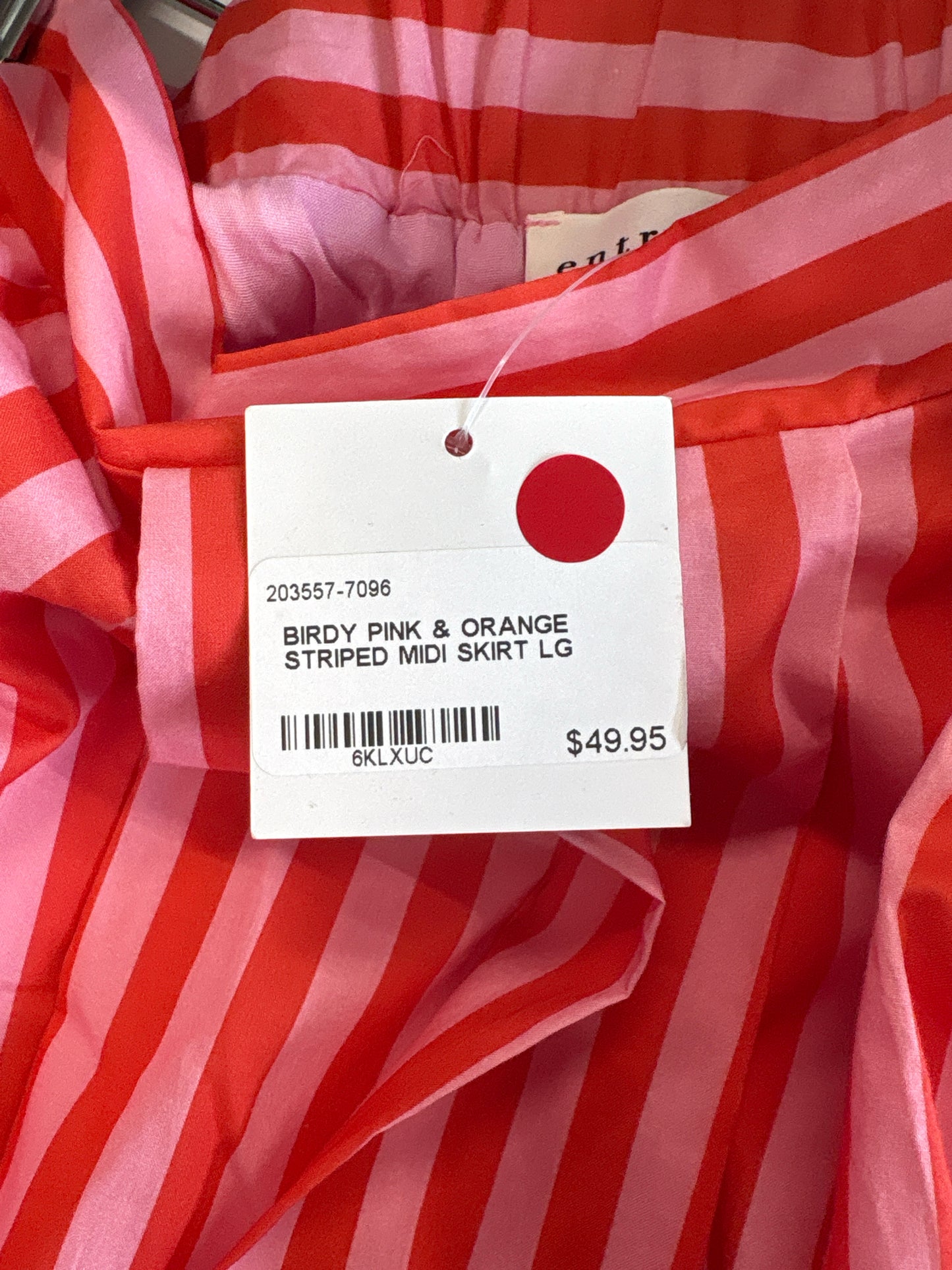 entro Size L Pink/Red Skirt
