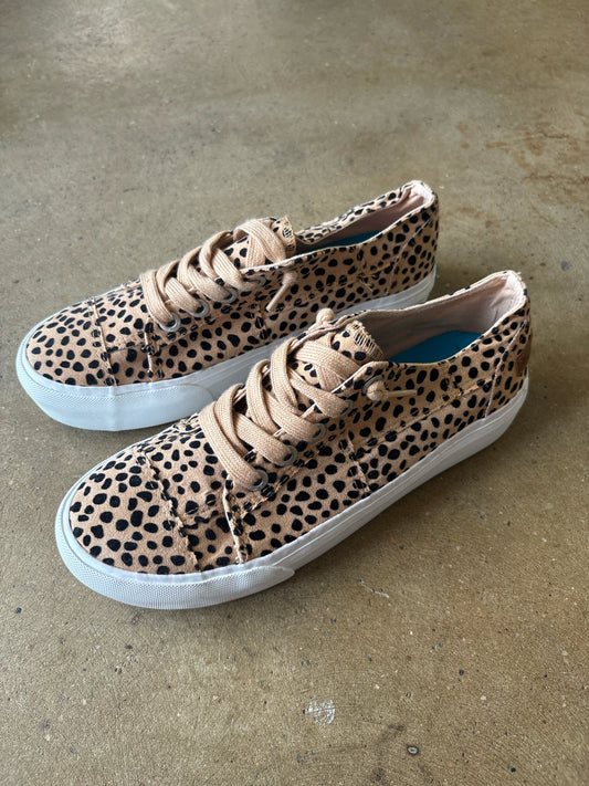 Blowfish Shoe Size 8.5 Tan/Black Animal Pattern Sneakers