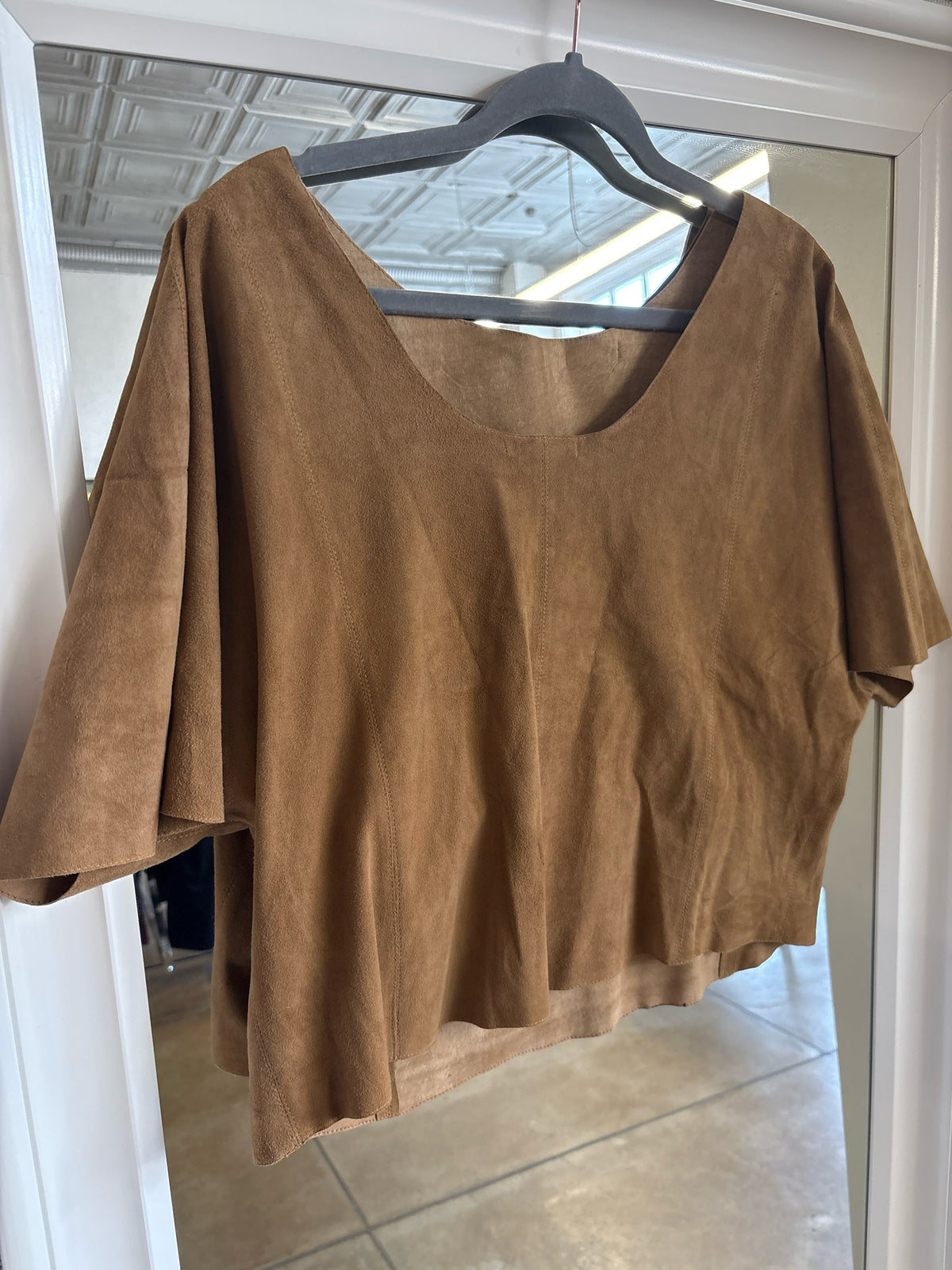 Vince Size M Brown suede Top