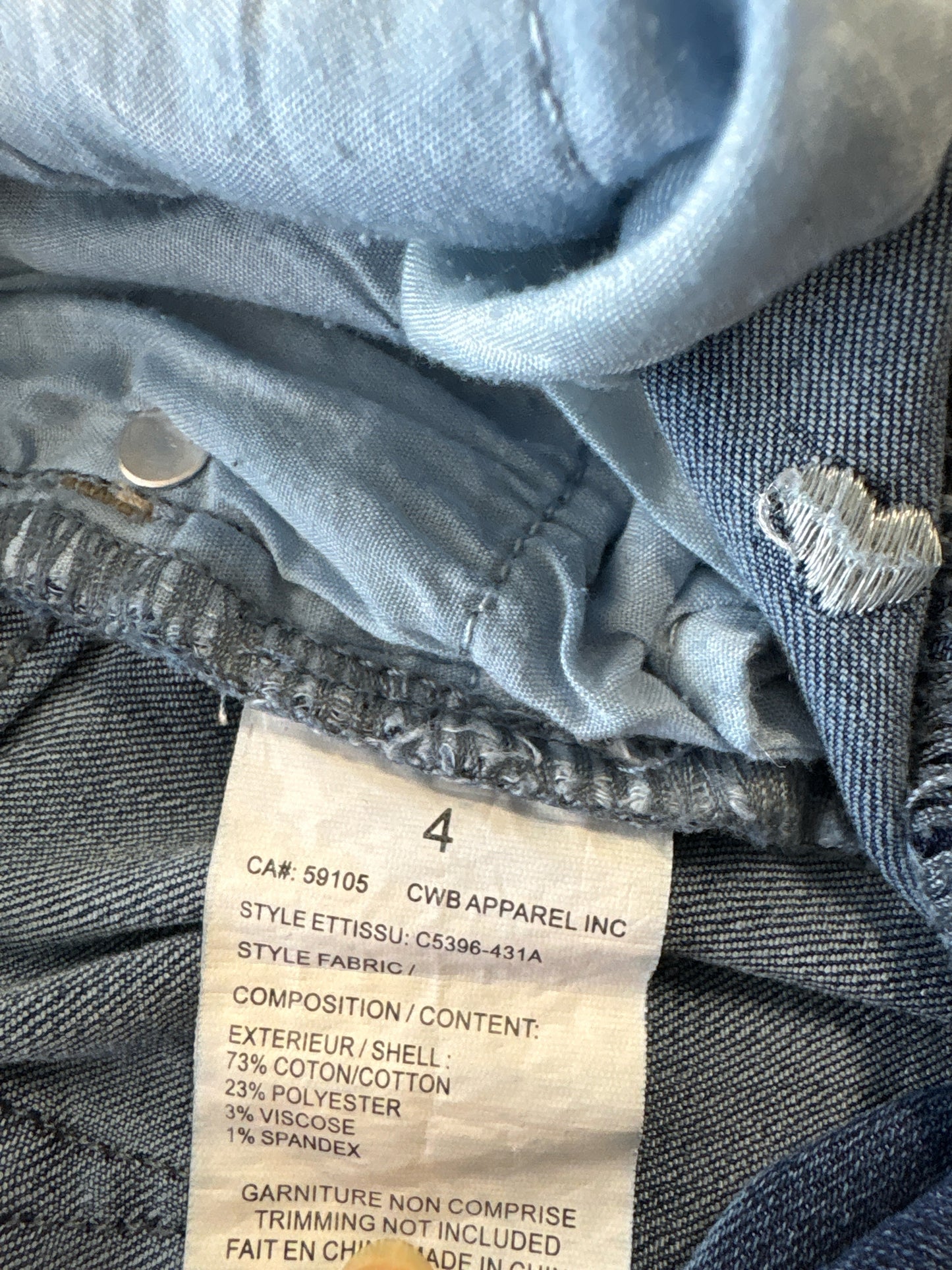 Charlie B Size 4 Denim Hearts Jeans