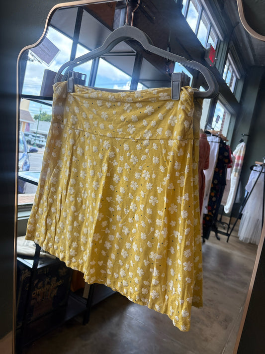 TOAD & CO Size L Yellow & White Skirt