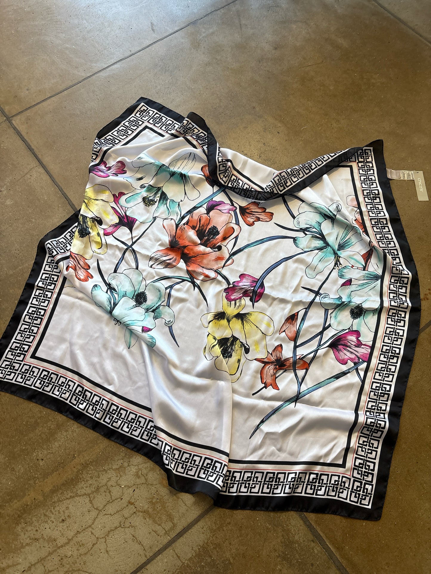CHICO'S multi Floral Scarf