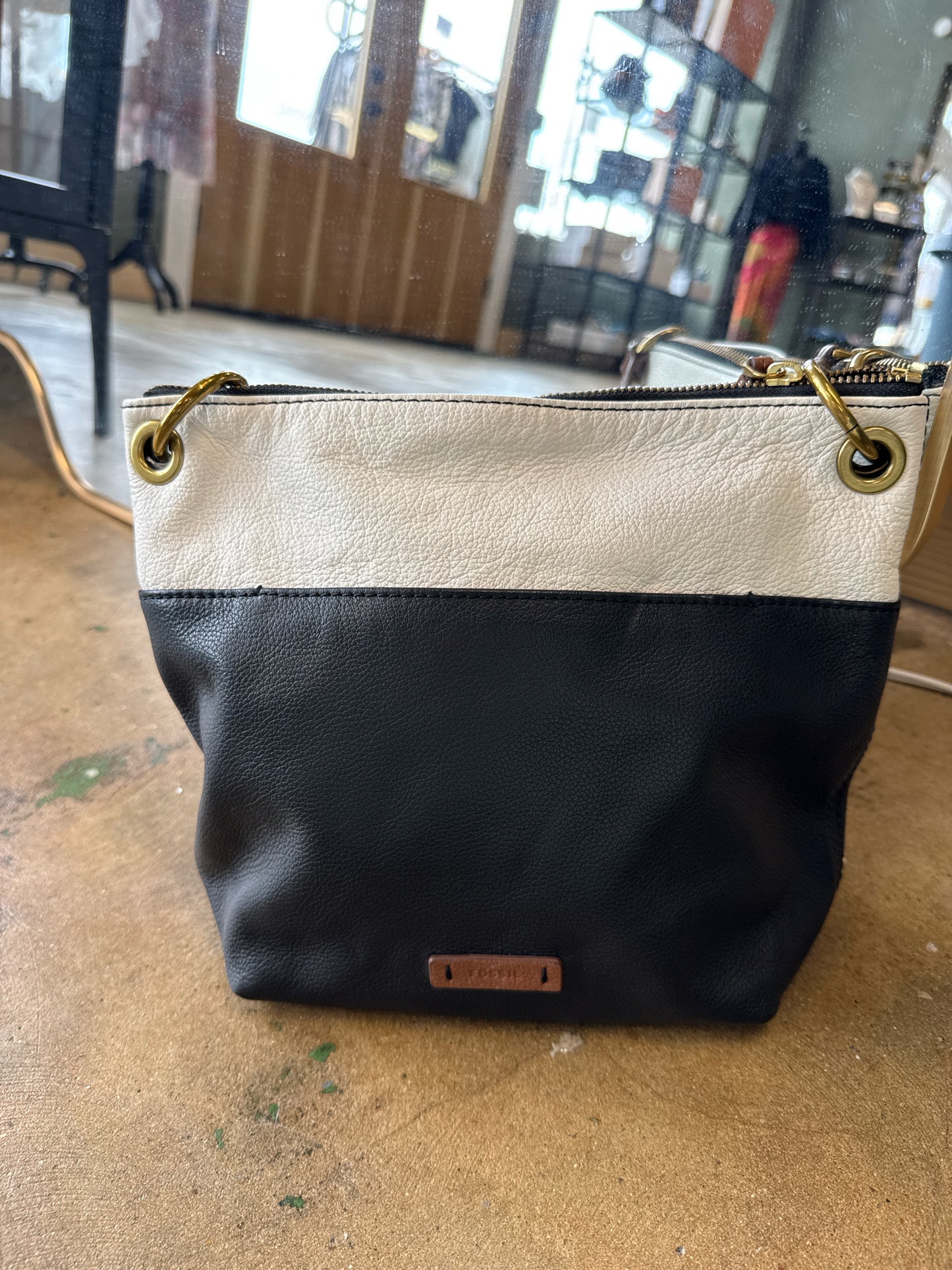 Fossil Black/White Purse