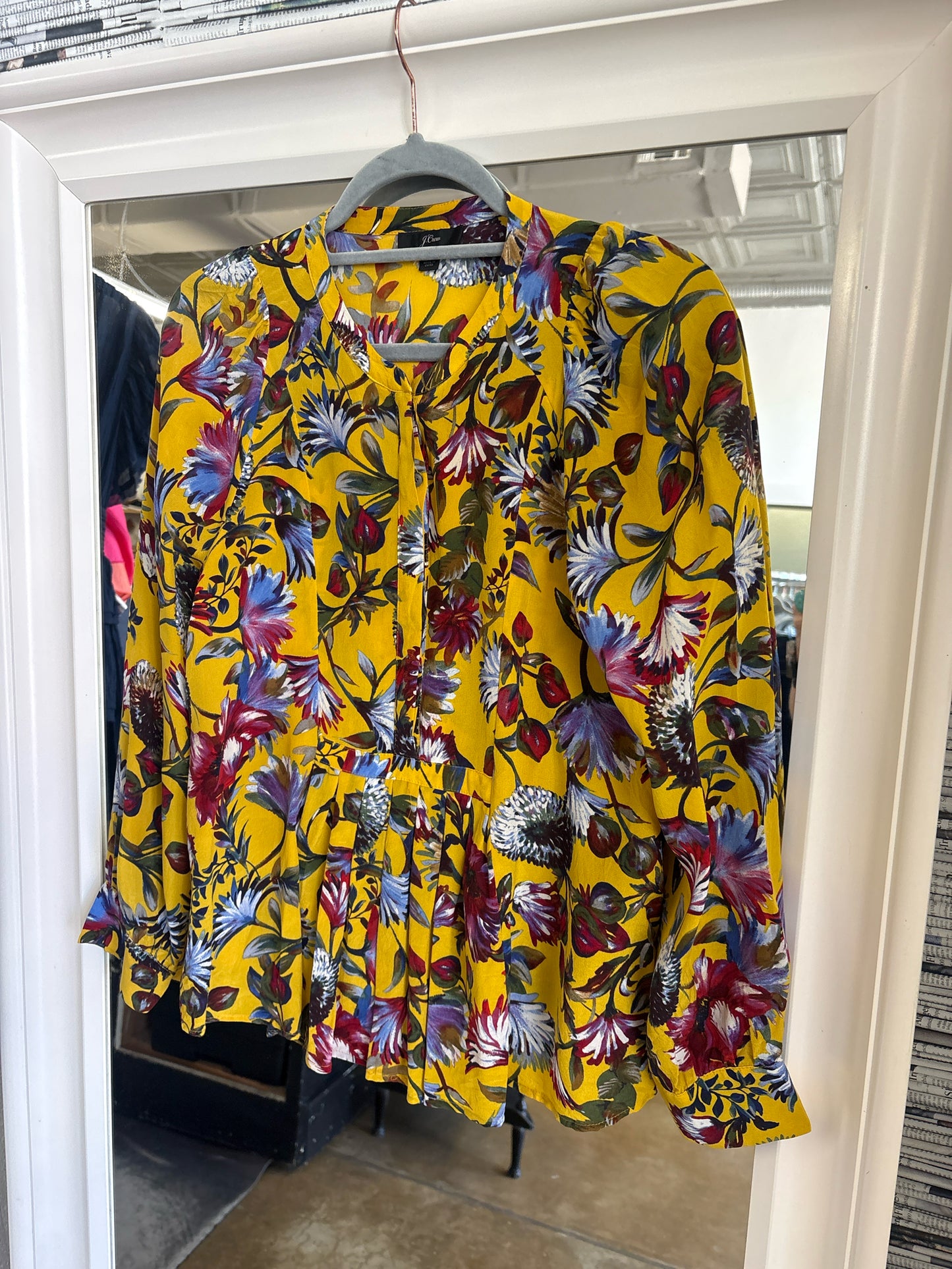 J. CREW Size S yellow + multi Top