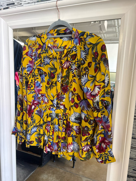 J. CREW Size S yellow + multi Top