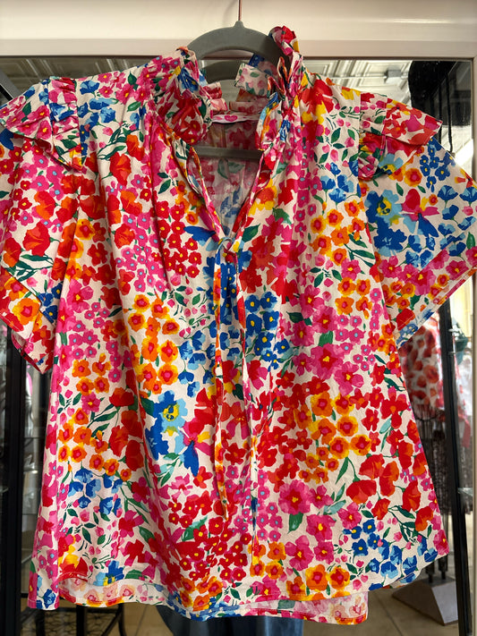 buddy love Size S multi Floral Top