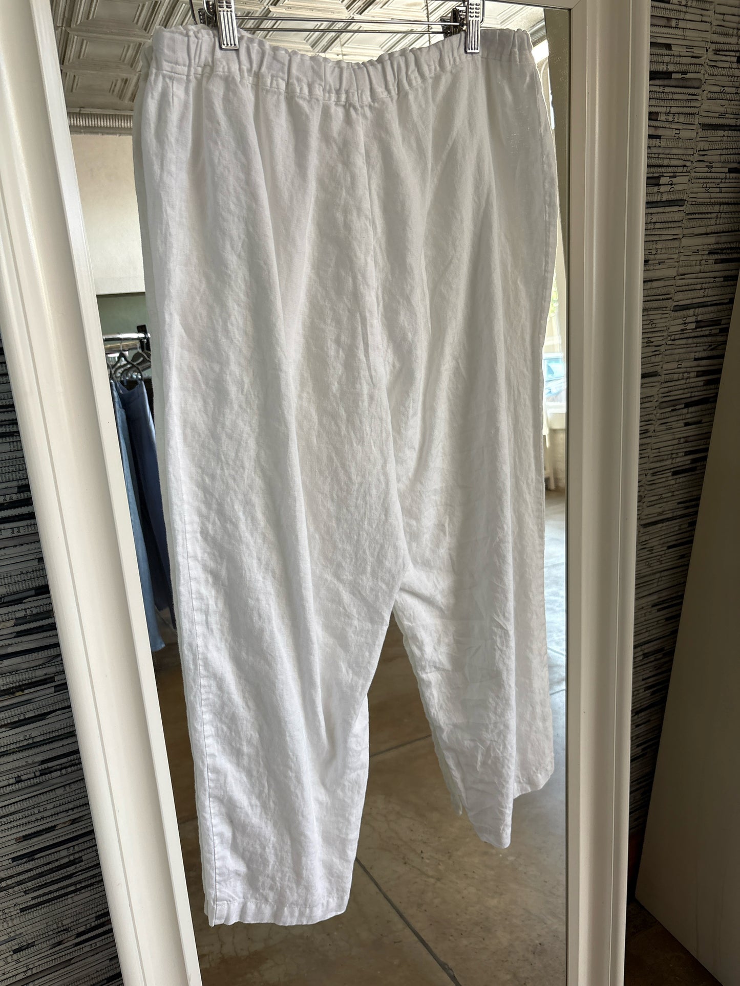 EILEEN FISHER Size XL White Pants