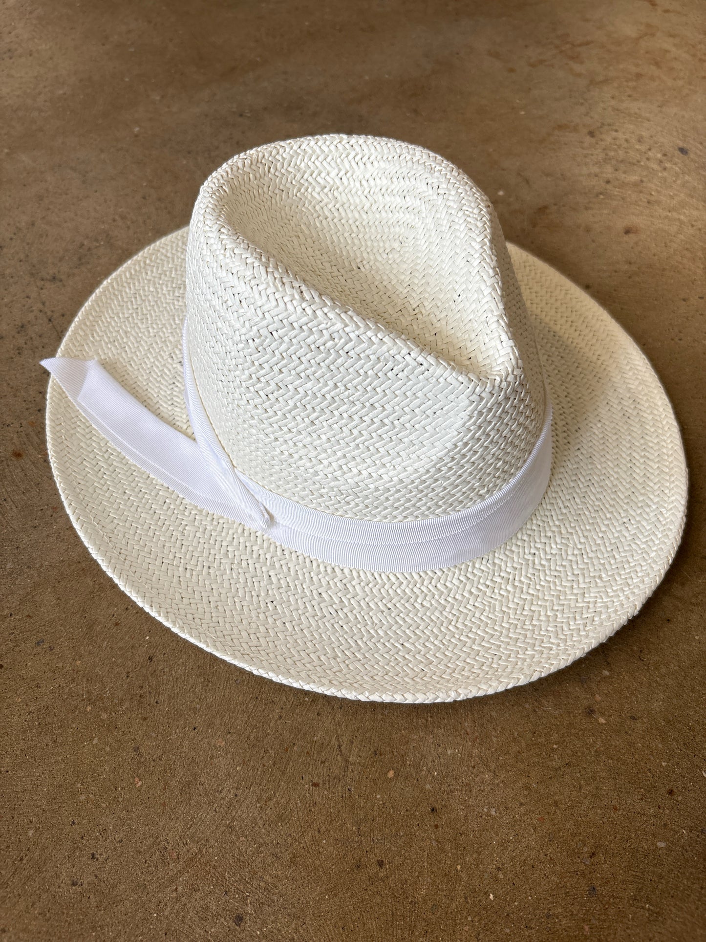 TALBOTS Cream Straw Hat