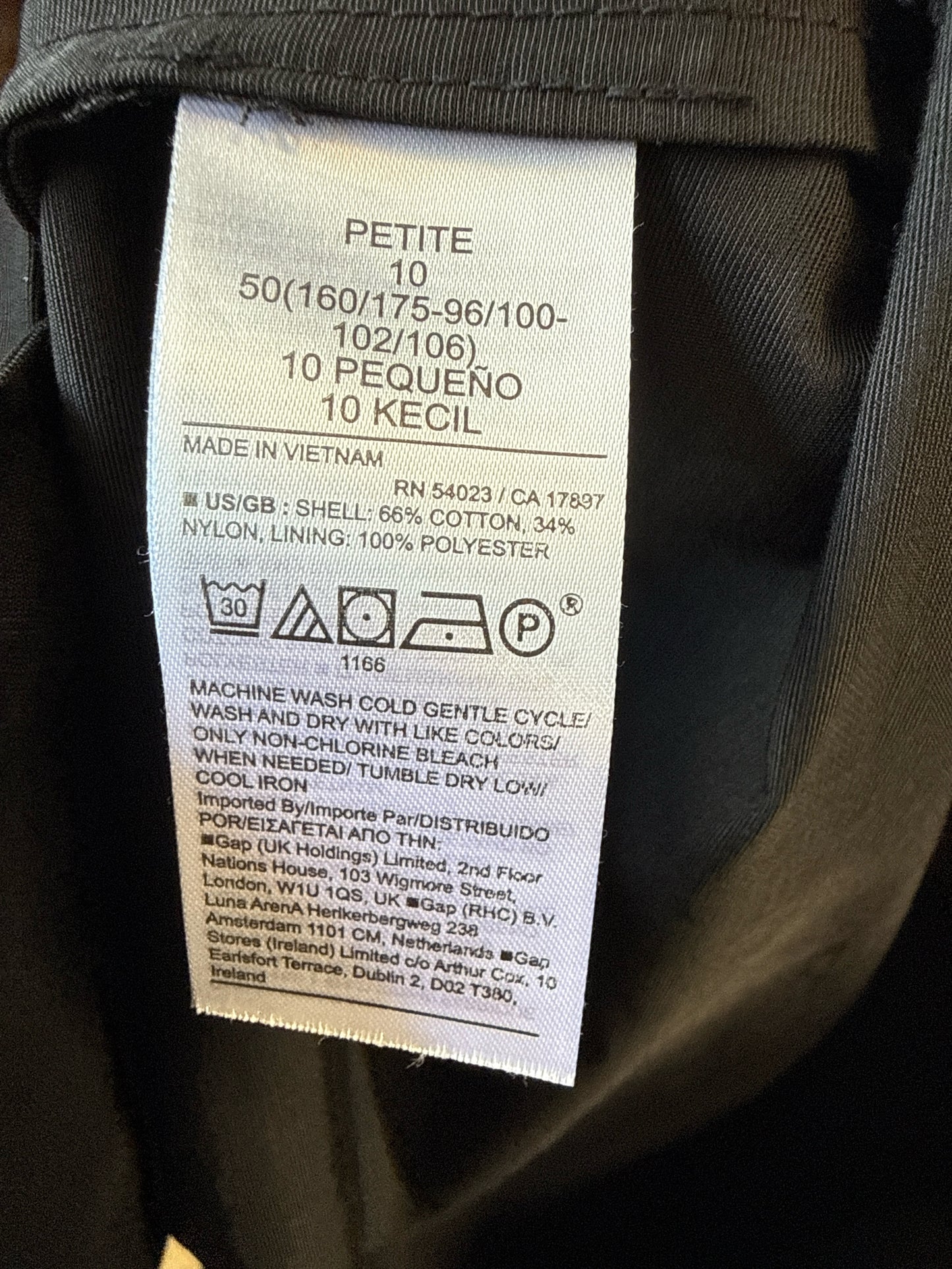 Banana Republic Size 10P Black Dress