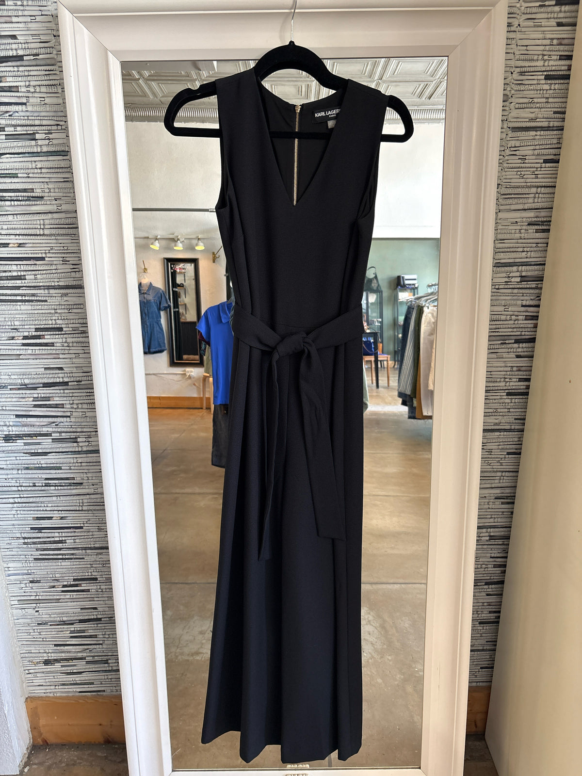 KARL LAGERFELD Size 4 Black Romper