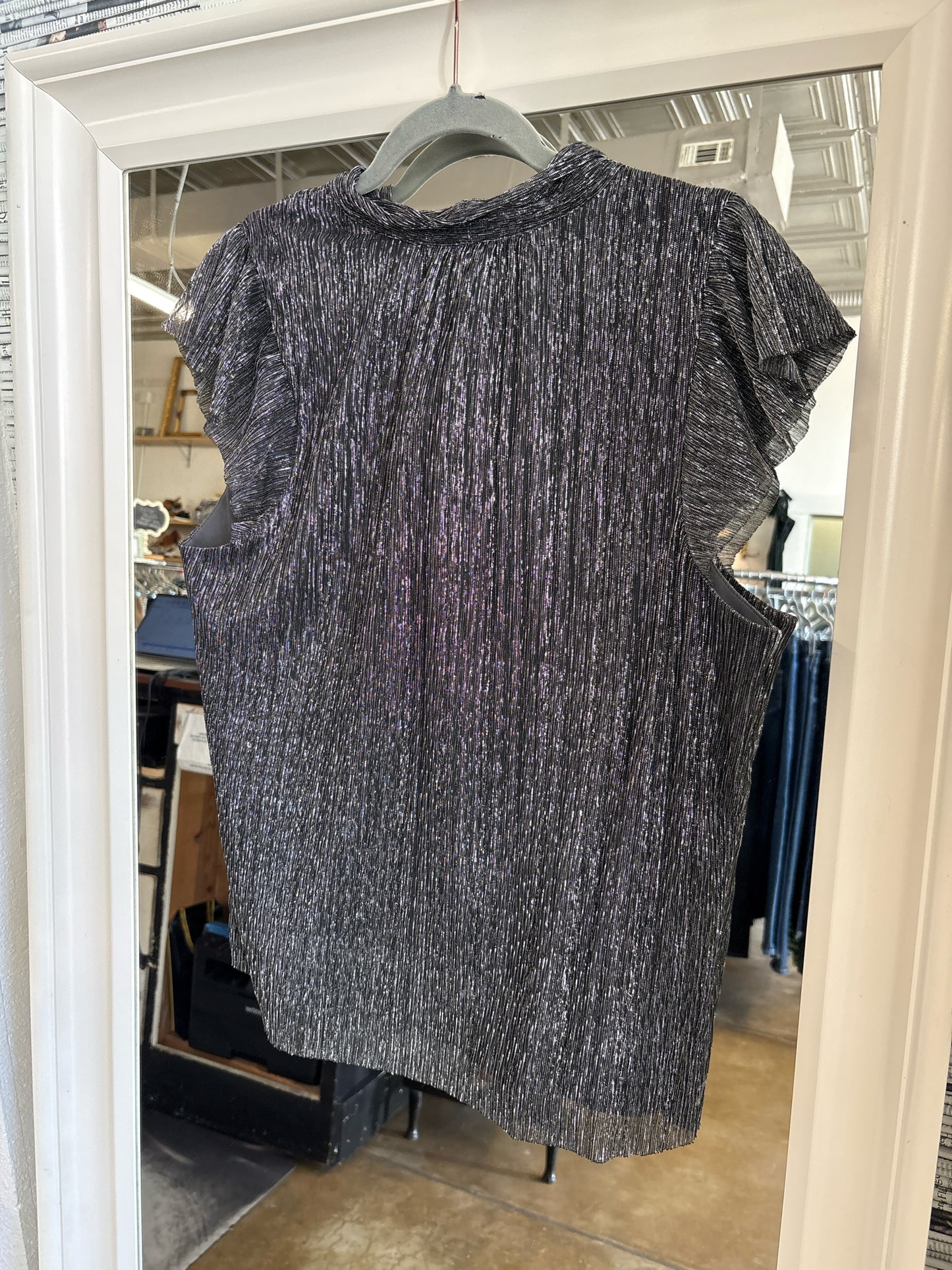 Banana Republic Size L Silver Top