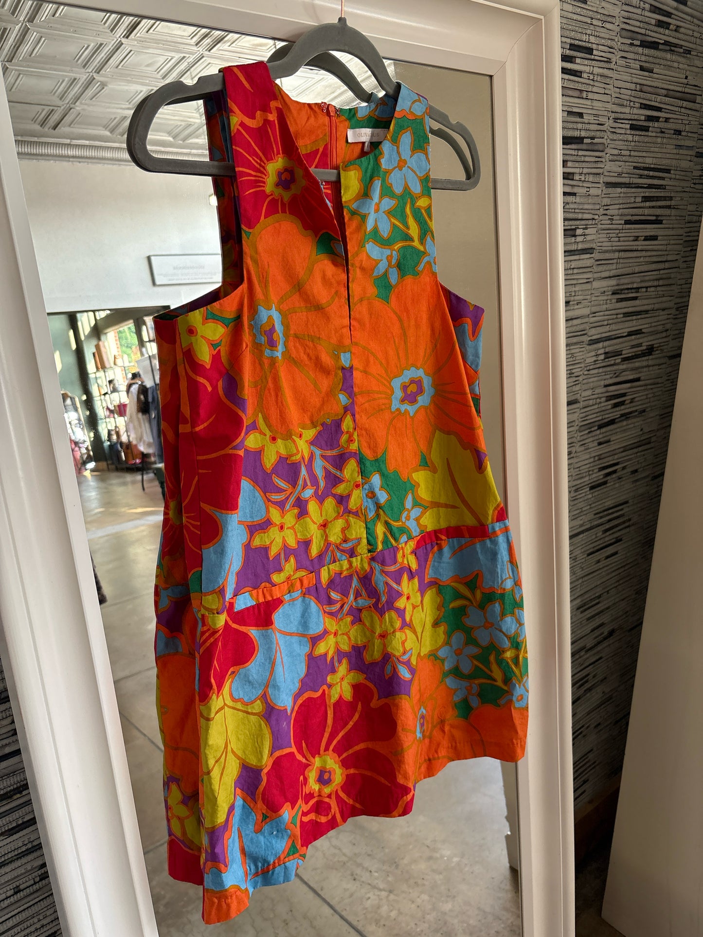 olivaceous Size M orange multi Floral Dress