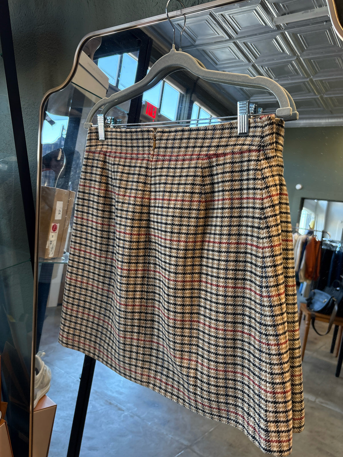 j crew Size 6 multi Plaid Skirt